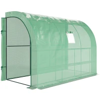 Szklarnia z półkami, oknami, stalowa, odporna na zimę(m-1)