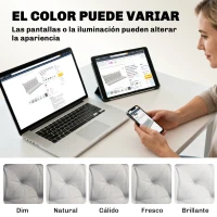 Outsunny Cojín para Banco de Jardín con Respaldo Relleno Grueso y Cintas de Sujeción para Interior y Exterior 150x98x8 cm Gris(m-7)