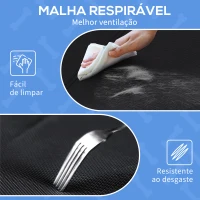 PawHut Cama Elevada para Cães Respirável para Cães Pequenos 91x69x29 cm Tecido de Textilene Apoio de Cabeça Preto(m-5)