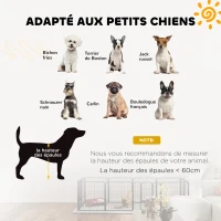 PawHut Parc pour chien enclos chien 12 panneaux modulable et pliable acier 2 portes pour chiot intérieur extérieur 60H cm noir(m-7)