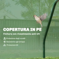 Outsunny Estufa de Jardim 200x100x80 cm para Cultivo de Plantas Sementes Estufa com Estrutura de Aço e Cobertura de Plástico Verde(m-4)