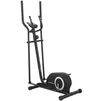 SPORTNOW Bicicletă eliptică, ecran LCD, 8 niveluri rezistență, senzor puls, Bluetooth, suport pentru telefon, 100x52x153cm, Gri(m-1)