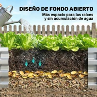 Outsunny Jardinera Elevada Rectangular de Acero Galvanizado para Cultivar Plantas Flores Hierba 120x60x30,5 cm Plata(m-5)