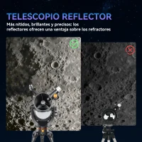 Outsunny Telescopio Reflector Astronómico para Adultos y Principiantes Apertura 114 mm con Trípode Ajustable Bolsa(m-4)
