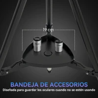 Outsunny Telescopio Reflector Astronómico para Adultos y Principiantes Apertura 114 mm con Trípode Ajustable Bolsa(m-8)