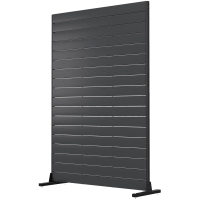 Outsunny Écran de Confidentialité, Panneau Décoratif HDPE avec Support et 6 Panneaux, Noir, 120 x 174 cm