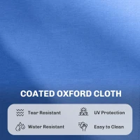 Outsunny Outdoor Foldable Sun Lounger, 4 Level Adjustable Backrest Reclining Sun Lounger Chair with Pillow and Reading Hole, Blue(m-17)