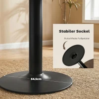 HOMCOM Runder Esstisch für 6 Personen, 110 cm Moderner Küchentisch mit Sockel für Wohnzimmer, Braun Holzmaserung(m-5)