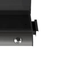 Outsunny Barbecue a Gás BBQ com 3 Queimadores 7,5 kW com Grelha Placa Prateleira Lateral Conversível Termómetro Preto(m-12)