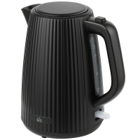 HOMCOM Elektrischer Wasserkocher, 1,7L, Schnellkochfunktion, 2200W, mit herausnehmbarem Kalkfilter, Abschaltautomatik, Schwarz