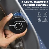 Soozier/HOMCOM Exercise Training Bike 8 Adjustable Resistance Cycling Bike Workout Stationary, Pad Holder Bottle Holder w/ LCD Monitor, Grey(m-19)