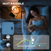 HOMCOM Climatiseur mobile 9000 BTU/H 3 en 1 refroidissement ventilateur déshumidificateur minuterie 24H et télécommande blanc(m-8)