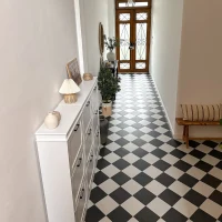 HOMCOM Three-Drawer Minimalistic Shoe Storage Cabinet, for 15 Shoes(m-8)