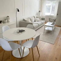 HOMCOM 75H x Φ70cm Two-Person Minimalistic Dining Table - White(m-7)