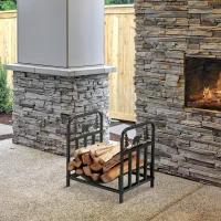 Regal na drewno kominkowe, metalowe, do 50 kg, z uchwytami(m-2)