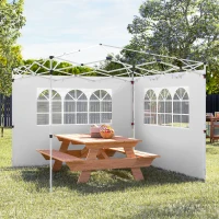 Outsunny Panouri Laterale pentru Foișor Pop-Up, 3x2m, Alb(m-7)