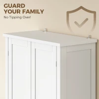 HOMCOM Móvel de Cozinha Moderno: Rodízios, 2 Portas, 14 Compartimentos, Cor Branco.(m-4)