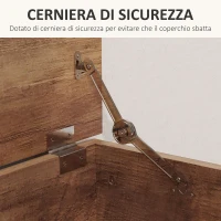 HOMCOM Panca Contenitore Multiuso Legno per Camera Ingresso Bianco 100x40x40cm(m-5)