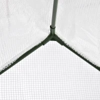 Outsunny Walk In Tomato Greenhouse Garden Outdoor Mini Greenhouse Flower Planter Steel Frame with Zipped Door & Window, PE Cover, 180 x 100 x 168CM,  White(m-9)