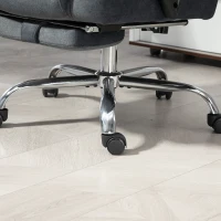 Vinsetto Massage Office Chair, Heated Reclining Computer Chair with Adjustable Height and Footrest, Dark Grey(m-11)