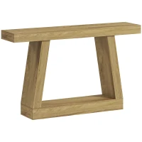 HOMCOM Tavolo Consolle 140 cm, Retro Divano con Contenitore, Rovere.(m-1)