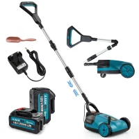 Outsunny 18V Cordless Lawnmower with 2 x 4Ah Batteries & Charger, Battery Lawn Mower with 21cm Cutting Width, 3 Cutting Heights(m-21)