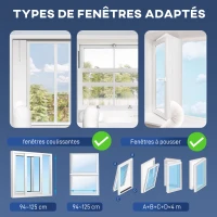 HOMCOM Climatiseur mobile 9000 BTU/H 3 en 1 refroidissement ventilateur déshumidificateur minuterie 24H et télécommande blanc(m-7)