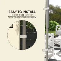 Outsunny 195 x 295cm Replacement Gazebo Sidewall - Beige(m-7)