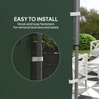 Outsunny 195 x 295cm Replacement Gazebo Sidewall - Green(m-7)