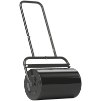 Outsunny Rodillo para Césped de 38L Relleno de Arena o Agua con Mango en U para Jardín Granja Negro