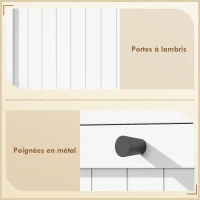 HOMCOM Meuble à chaussures 20 paires, armoire à chaussures étroite avec 4 tiroirs rabattables, 2 compartiments, blanc(m-8)