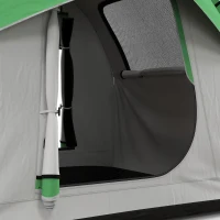 Outsunny SUV Car Tent for Camping, Waterproof PU2000mm, 5 Man Tailgate Tent, 2.4 x 2.1 m, Grey and  Green(m-8)