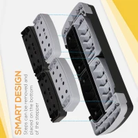 HOMCOM Plastic 3-Level Aerobic Stepper Training Block Black(m-5)