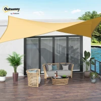 Outsunny 3x4 m Sun Shade Sail-Sand(m-2)