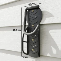 SPORTNOW Soportes de Pared para Bicicletas de 4 Piezas Plegables hasta 30 kg con Tornillos para Casa Garaje y Sótano Negro(m-3)