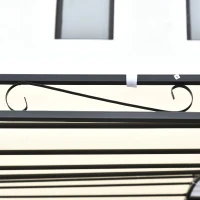 Outsunny 3x3 m Wall Mounted Garden Porch with UV Protection, Cream White(m-11)