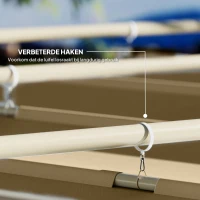 Outsunny 3 x 3 m tuinpergola met inrolbaar dak, paviljoen, luifel voor schaduw, UPF30+, Khaki(m-6)