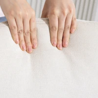 HOMCOM Polstersessel mit Fußhocker, Lounge-Sessel mit hoher Rückenlehne, Metallbasis, für Wohnzimmer, Schlafzimmer, Beige(m-9)