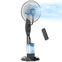 HOMCOM Ventilatore Nebulizzatore con Serbatoio 3.2L, 3 Modalità e 3 Velocità, Oscillazione 70°, Timer, Telecomando(m-11)