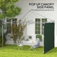 Outsunny 195 x 295cm Replacement Gazebo Sidewall - Green(m-4)
