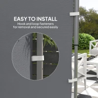 Outsunny 195 x 295cm Replacement Gazebo Sidewall - Grey(m-7)