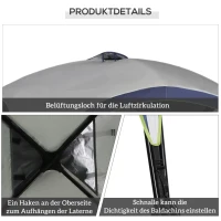 Paviljoen tuintent feesttent partytent zonwering polyester 4 x 4 m(m-5)