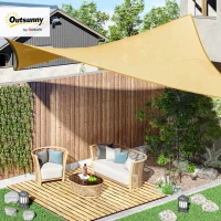 Outsunny 3x4 m Sun Shade Sail-Sand(m-12)