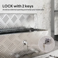 HOMCOM Skrzynka na narzędzia z aluminium z zamkiem i kluczami 50 x 15,5 x 20,5 cm(m-5)