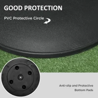 Outsunny Heavy Duty Cement Parasol Umbrella Base, 20kg Patio Stand, Garden Outdoor Shade Holder, Round(m-6)