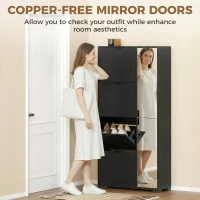 HOMCOM dulap pantofi înalt(m-4)