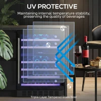 HOMCOM frigider compact adâncime mică 40 vitrină(m-7)