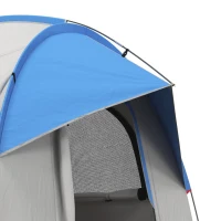 Outsunny SUV Car Tent for Camping, Waterproof PU2000mm, 5 Man Tailgate Tent, 2.4 x 2.1 m, Grey and Blue(m-9)
