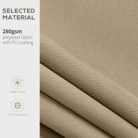Outsunny Replacement Awning Fabric - Valance with Soft Waves - High-density Polyester 280 g/m² UV-resistant size 3.82L x 2.4l (projection) m beige(m-4)