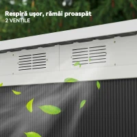 Outsunny Magazina de Scule din Otel cu Usi Glisante(m-8)